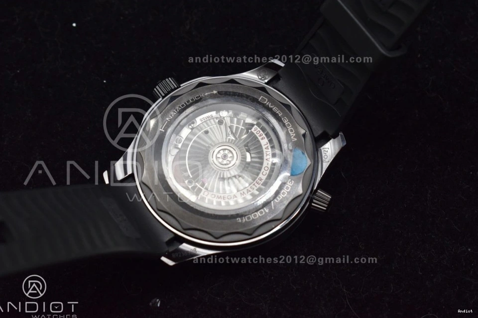 Dial 43.5mm Black Strap Black Best Ceramic 300m Edition Seamaster A8806 Rubber 1:1 Black VSF on 1118